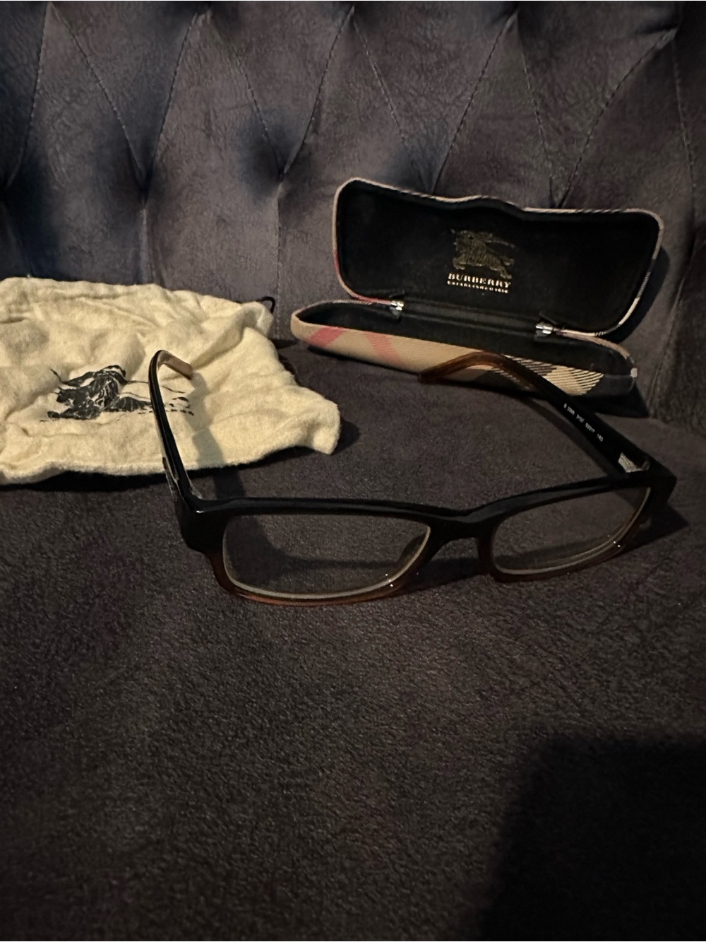 Burberry Brown Rectangular Eyeglasses